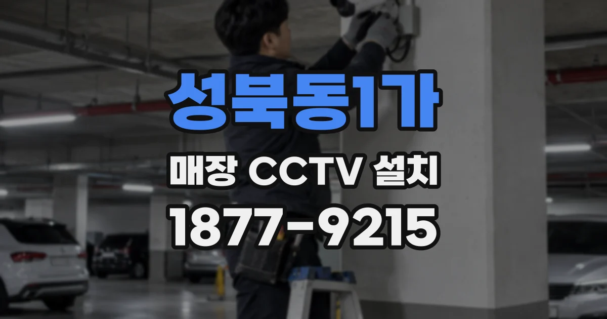 성북동1가 매장 CCTV 설치