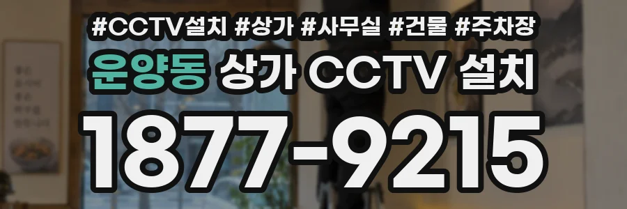 운양동 상가 CCTV 설치
