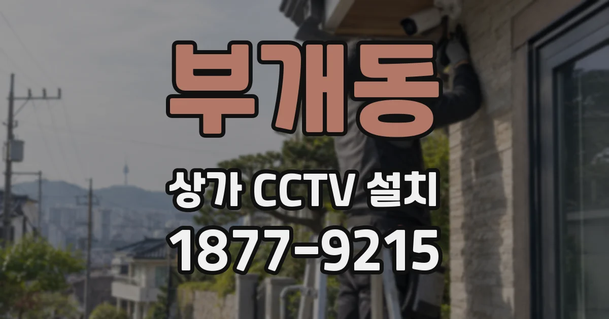 부개동 상가 CCTV 설치