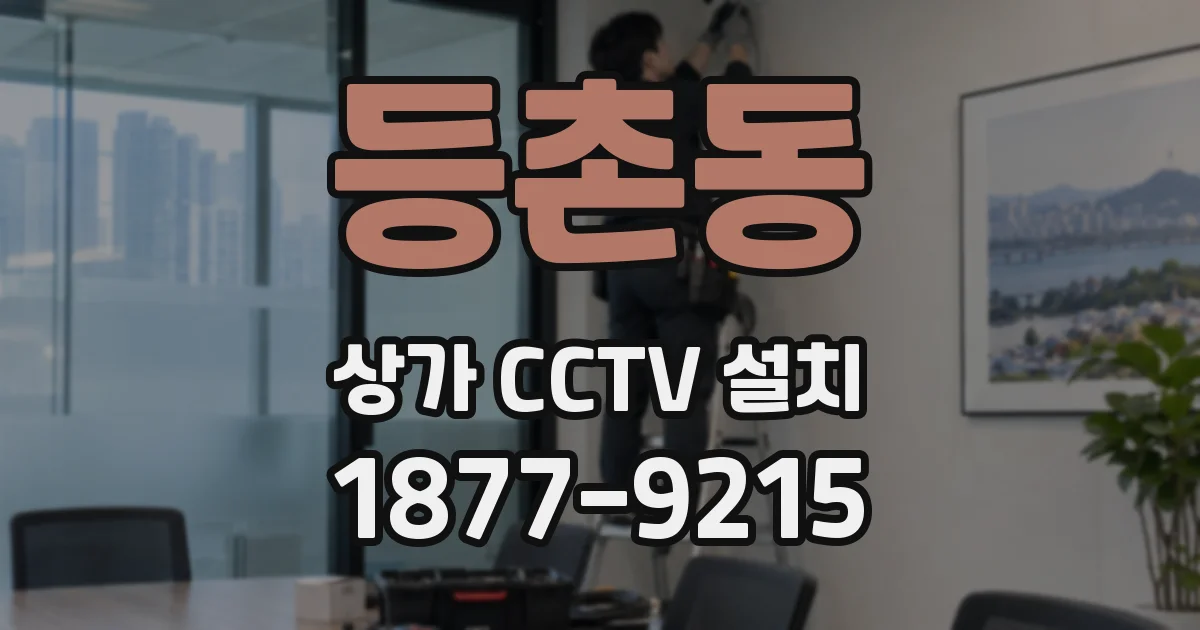 등촌동 상가 CCTV 설치