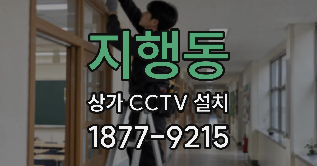 지행동 상가 CCTV 설치
