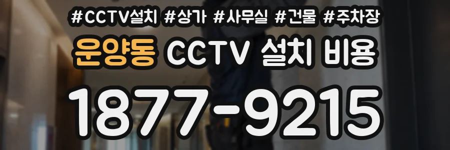 운양동 CCTV 설치 비용