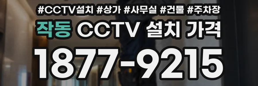 작동 CCTV 설치 가격