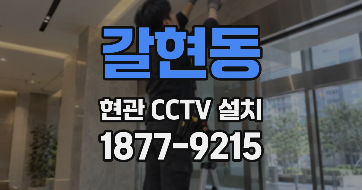 갈현동 현관 CCTV 설치