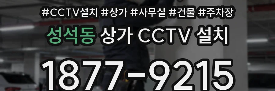 성석동 상가 CCTV 설치