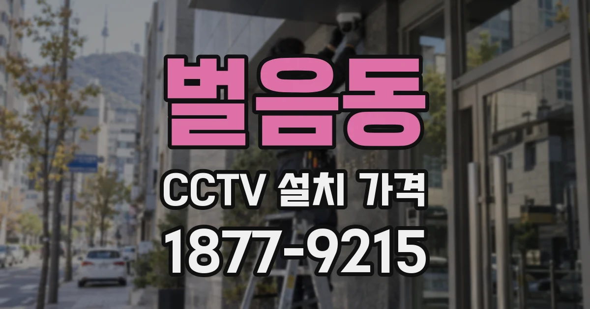 벌음동 CCTV 설치 가격