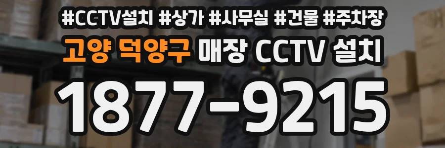 고양 덕양구 매장 CCTV 설치