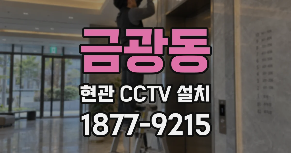 금광동 현관 CCTV 설치