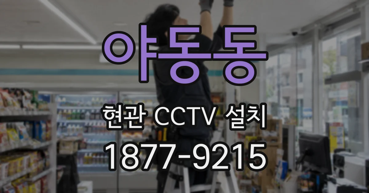 야동동 현관 CCTV 설치