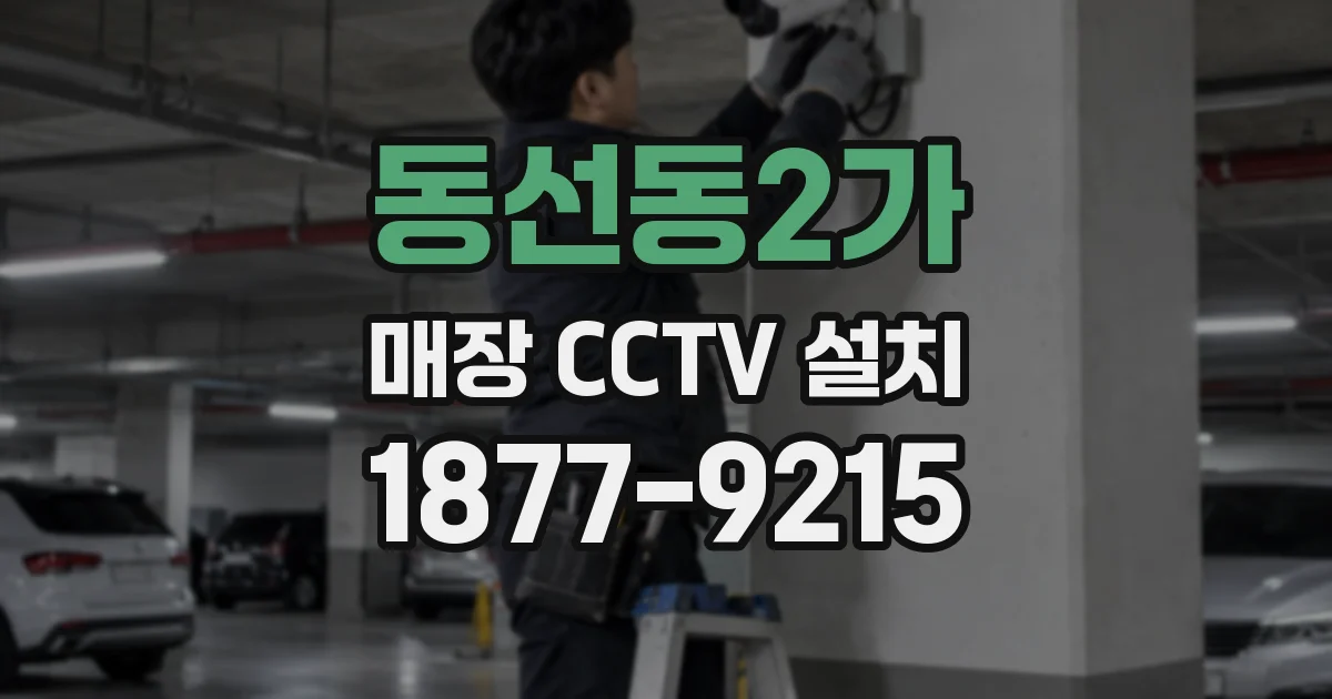 동선동2가 매장 CCTV 설치