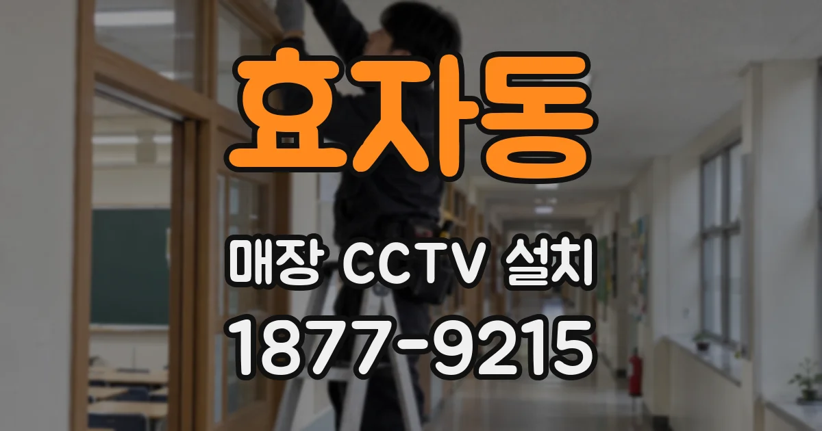 효자동 매장 CCTV 설치
