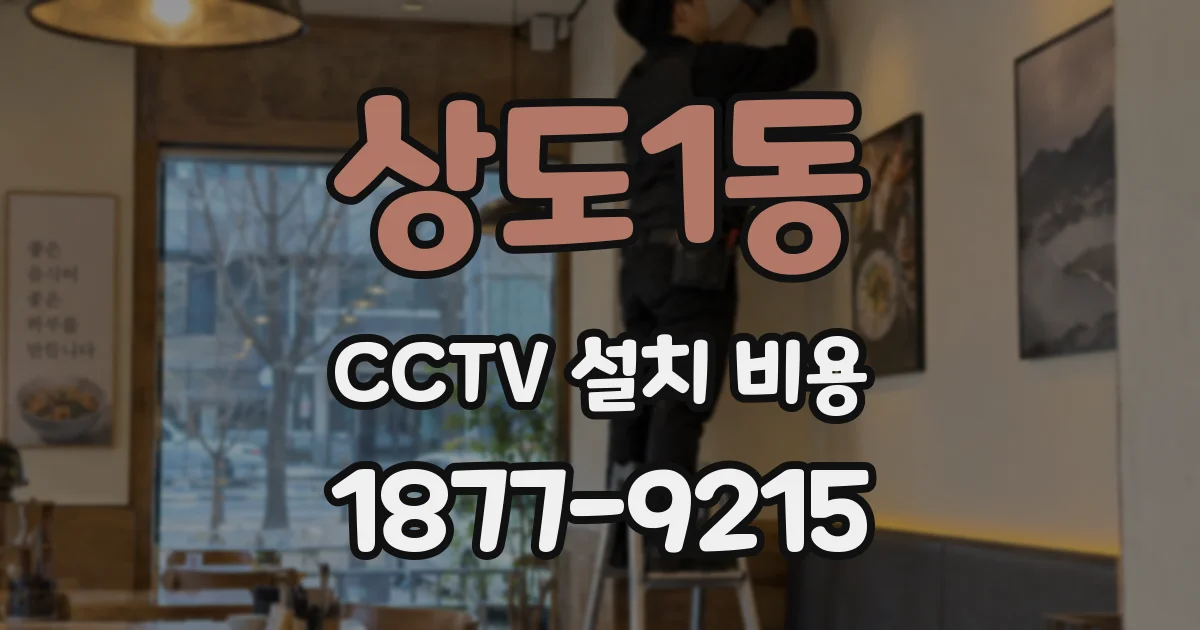 상도1동 CCTV 설치 비용