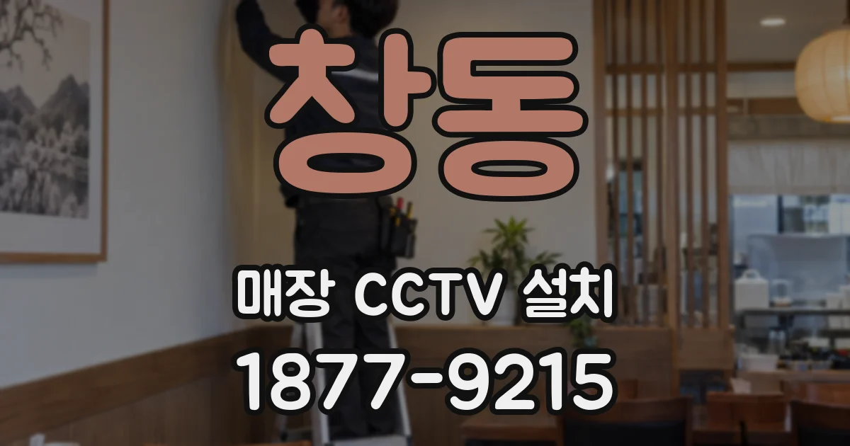 창동 매장 CCTV 설치