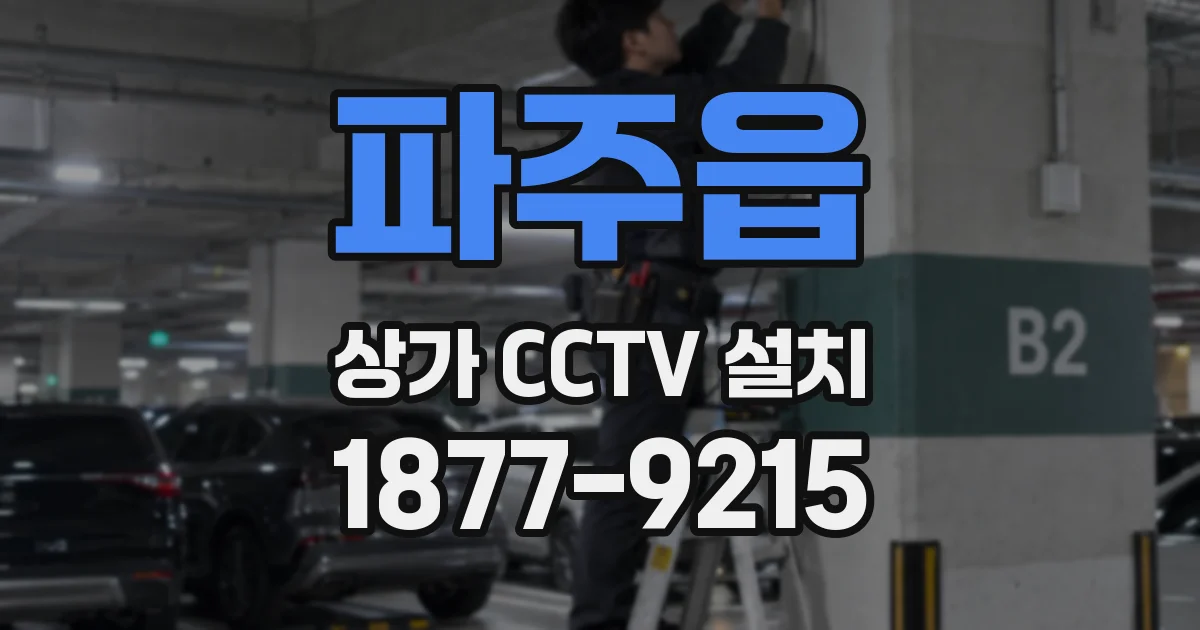 파주읍 상가 CCTV 설치