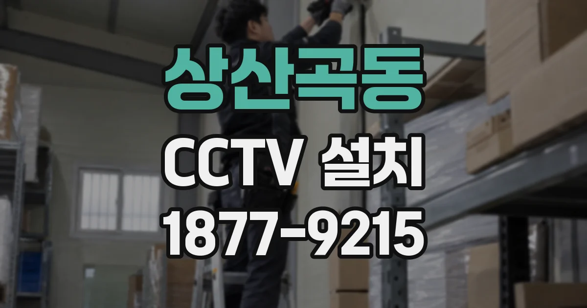 상산곡동 CCTV 설치