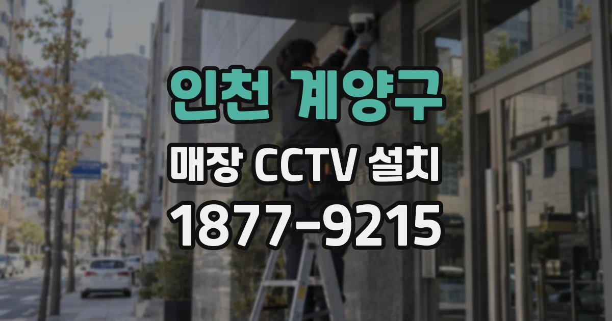 인천 계양구 매장 CCTV 설치