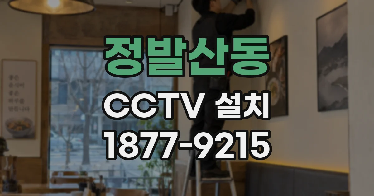 정발산동 CCTV 설치