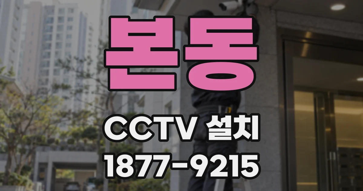 본동 CCTV 설치