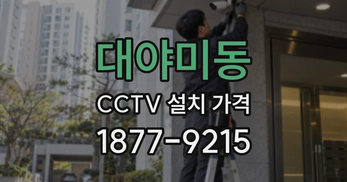 대야미동 CCTV 설치 가격