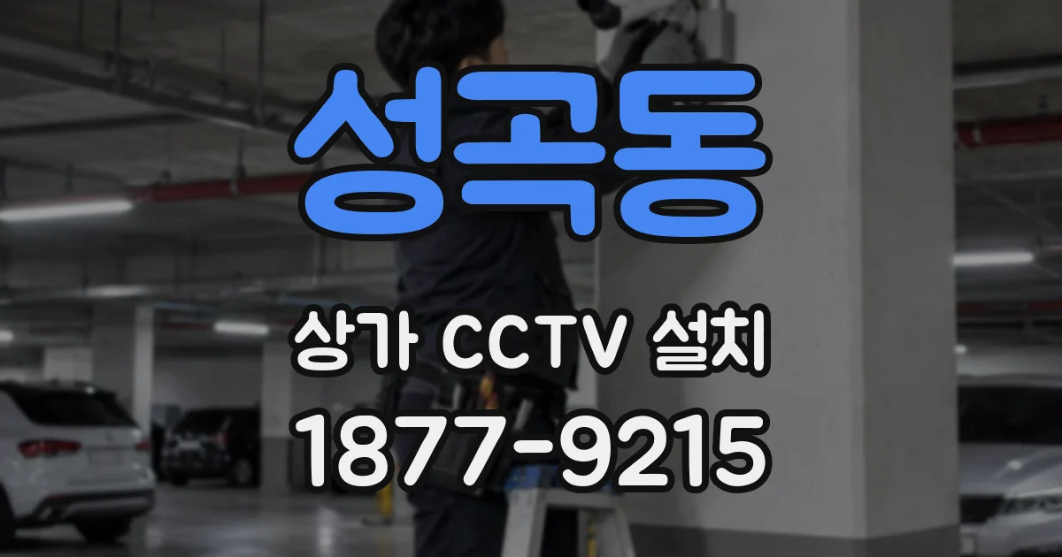 성곡동 상가 CCTV 설치