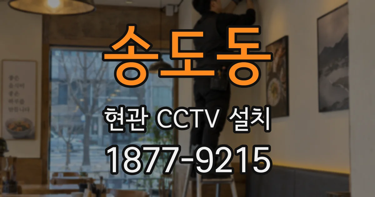 송도동 현관 CCTV 설치