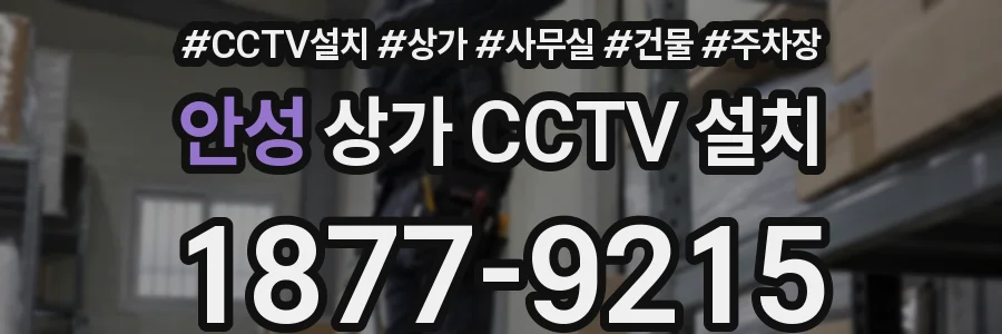 안성 상가 CCTV 설치
