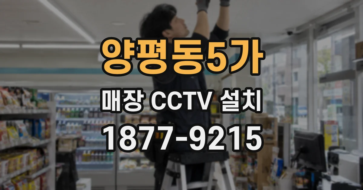양평동5가 매장 CCTV 설치