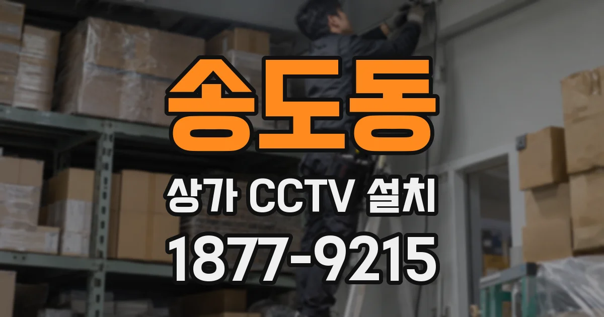 송도동 상가 CCTV 설치