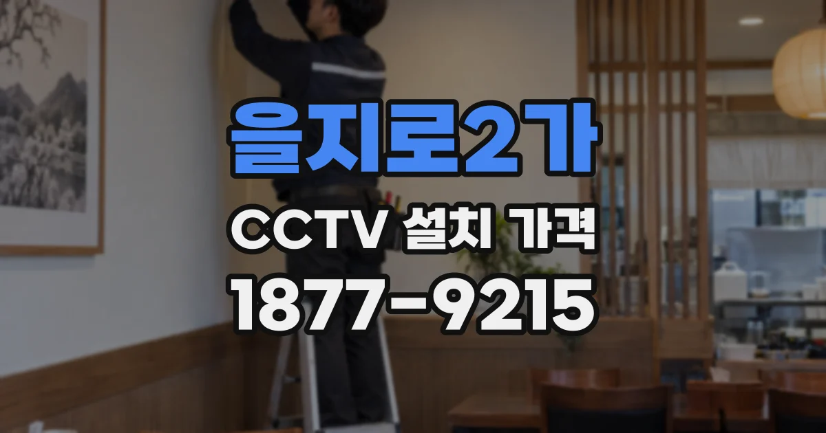 을지로2가 CCTV 설치 가격