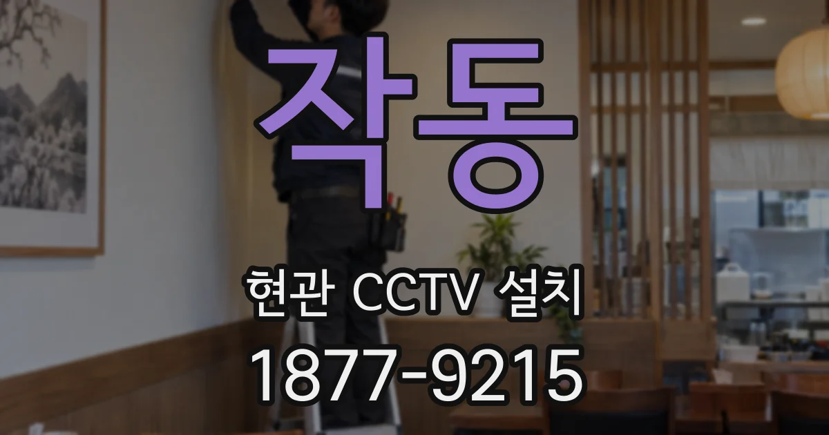 작동 현관 CCTV 설치