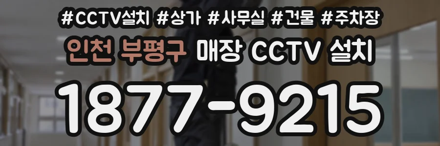 인천 부평구 매장 CCTV 설치