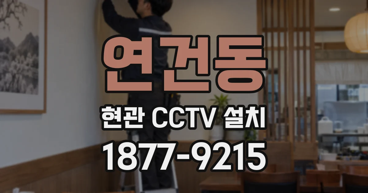 연건동 현관 CCTV 설치