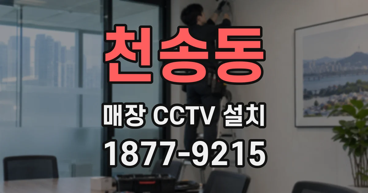 천송동 매장 CCTV 설치
