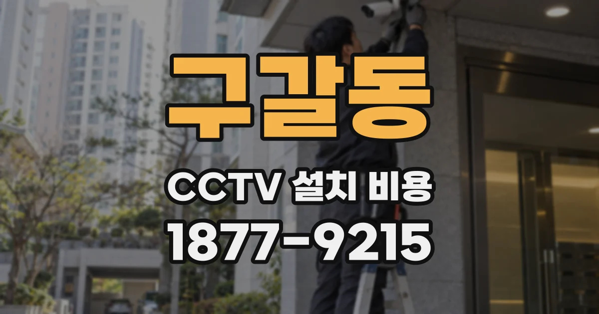 구갈동 CCTV 설치 비용
