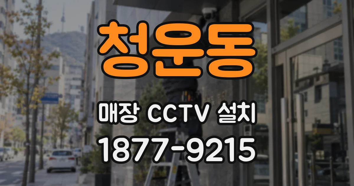 청운동 매장 CCTV 설치