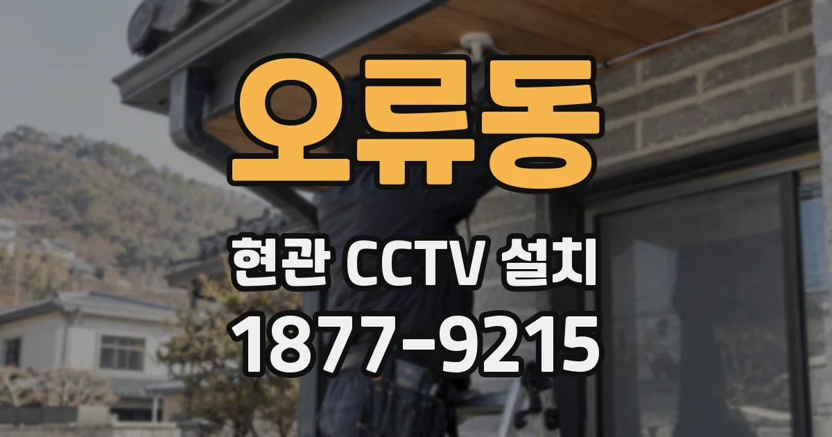 오류동 현관 CCTV 설치