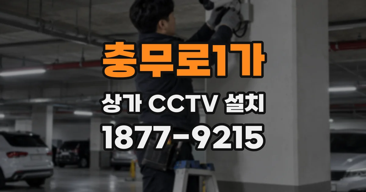 충무로1가 상가 CCTV 설치