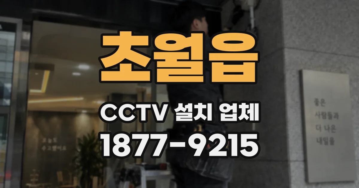 초월읍 CCTV 설치 업체