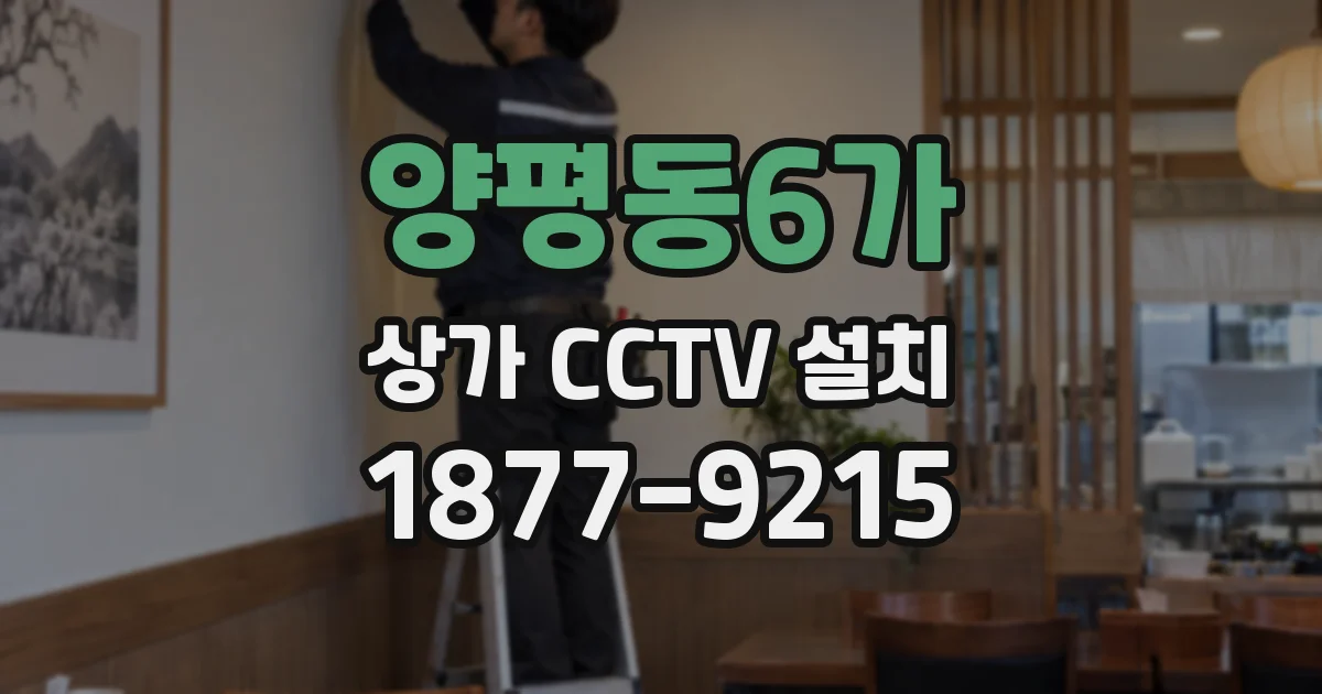 양평동6가 상가 CCTV 설치