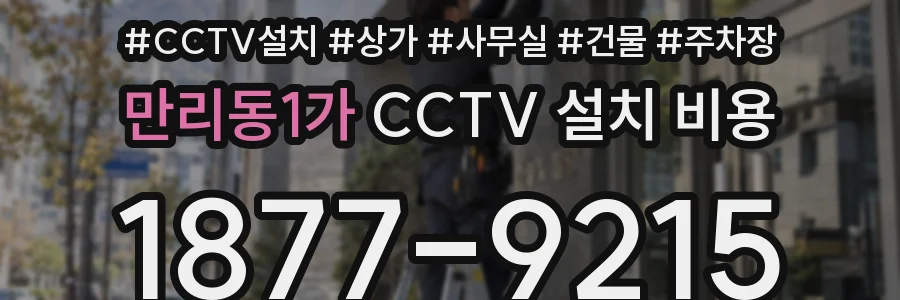 만리동1가 CCTV 설치 비용