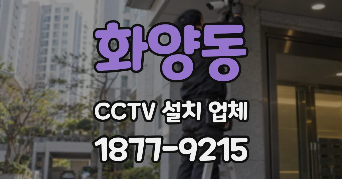 화양동 CCTV 설치 업체