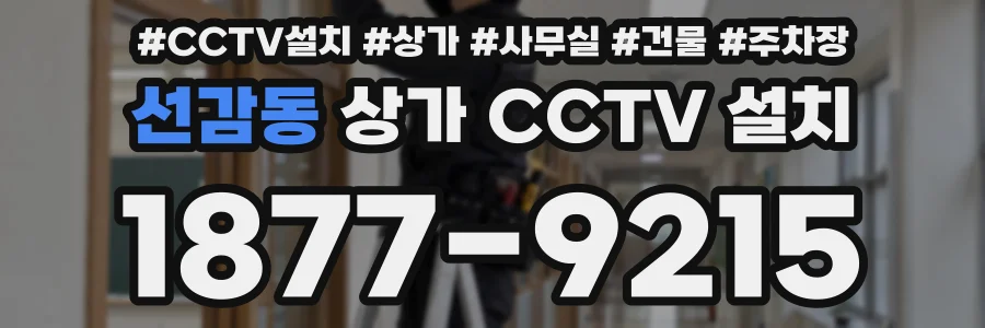 선감동 상가 CCTV 설치