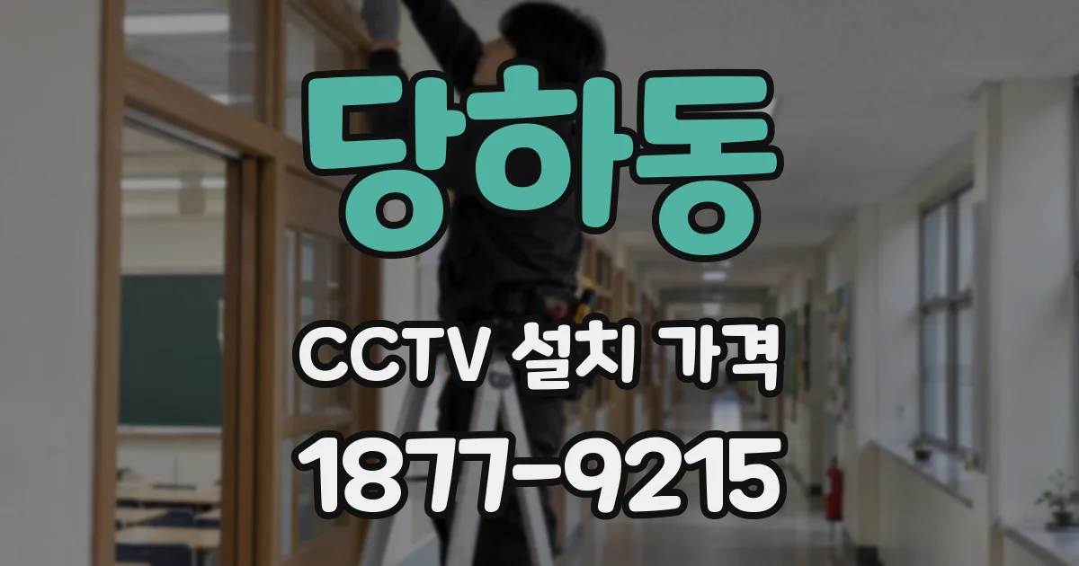 당하동 CCTV 설치 가격