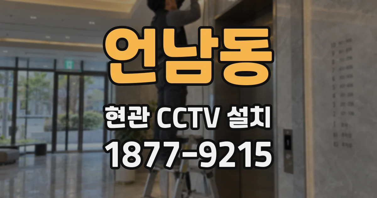 언남동 현관 CCTV 설치