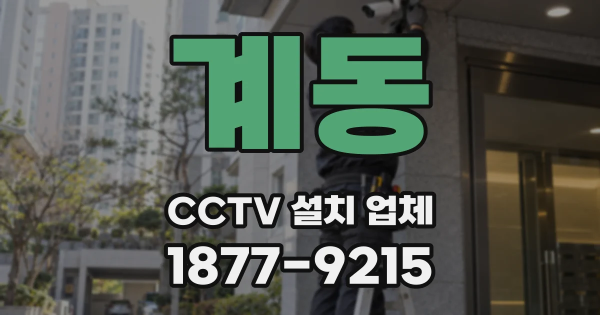 계동 CCTV 설치 업체