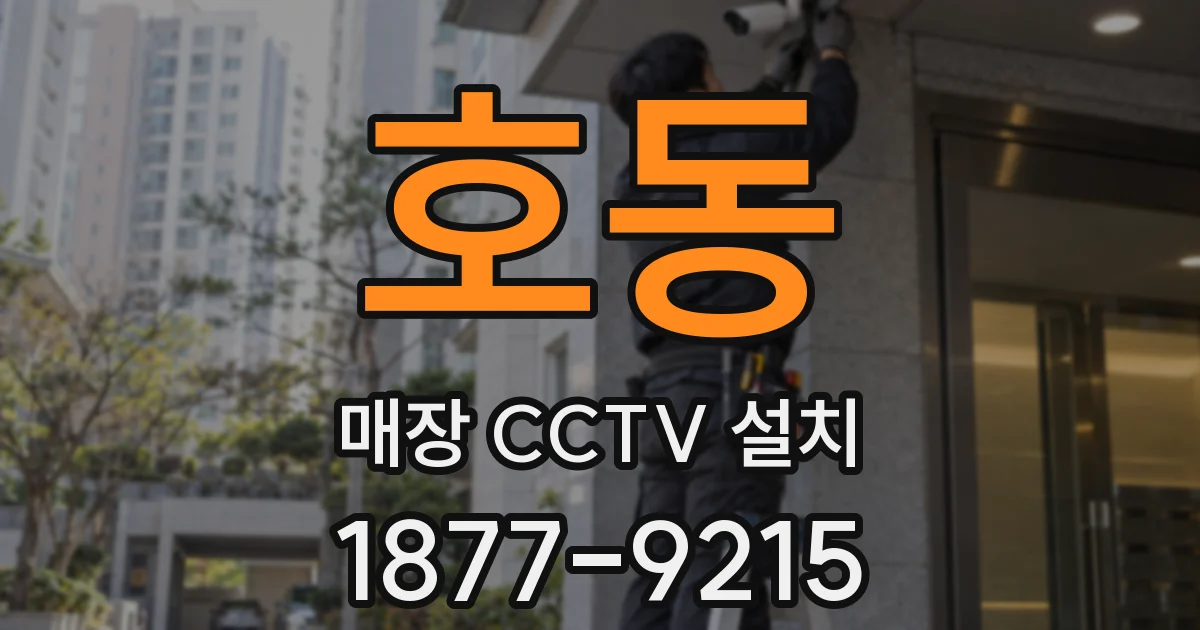호동 매장 CCTV 설치