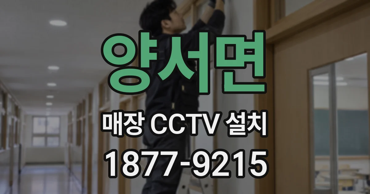 양서면 매장 CCTV 설치