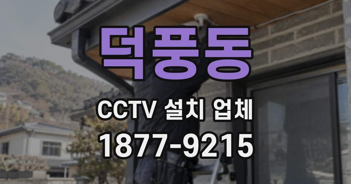덕풍동 CCTV 설치 업체