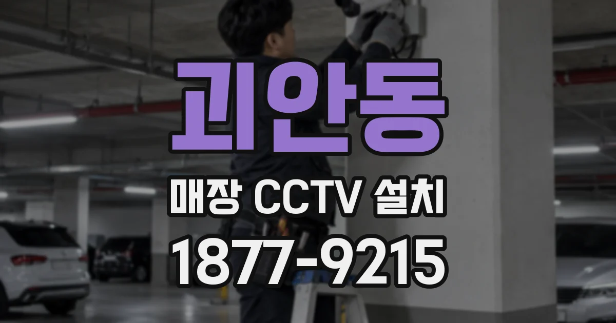 괴안동 매장 CCTV 설치