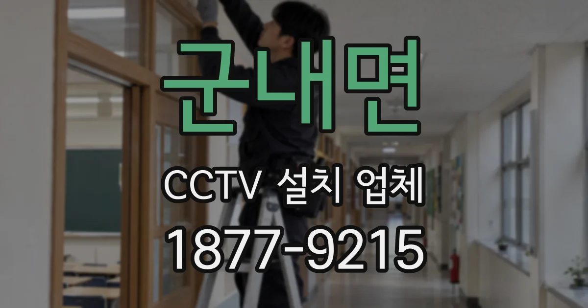 군내면 CCTV 설치 업체